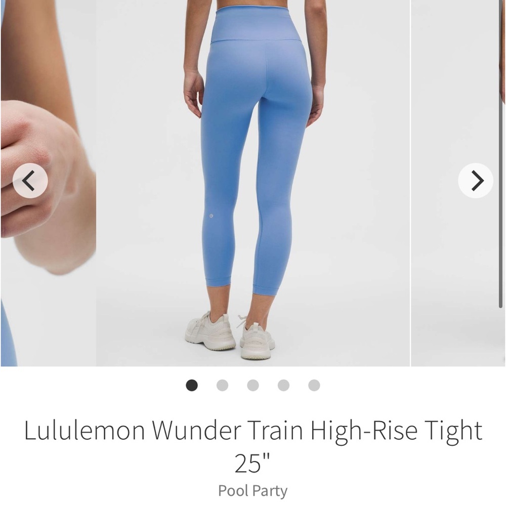 NEW with tags!! Lululemon Wunder Train High-Rise Tight 25" Pool Party Sz 10 - Picture 6 of 10